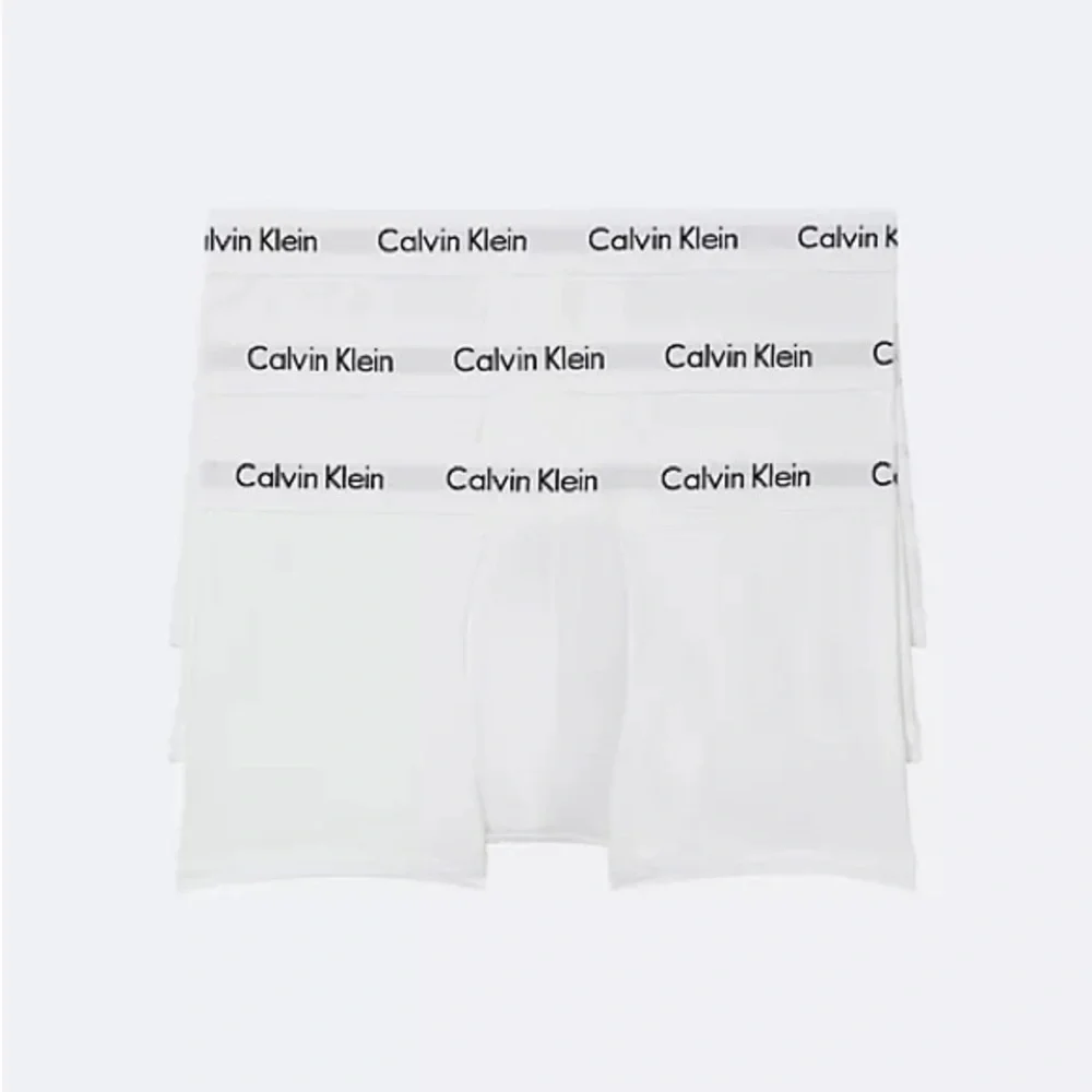 Calvin Klein 3-PK white Low-Rise cotton Stretch Trunks XL NWT